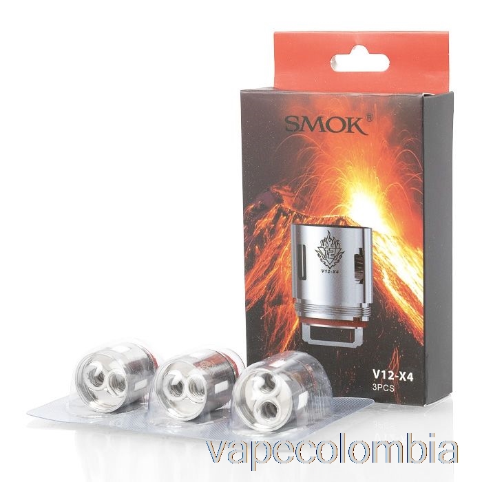 Kit Completo De Vapeo Resistencias De Repuesto Smok Tfv12 Y Bobina Cuádruple Rba 0.15ohm V12-x4 (paquete De 3)